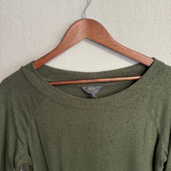 MIX by 41Hawthorn Top Size M Green Long Sleeve Pullover Soft Lightweight Knit - Picture 3 of 10